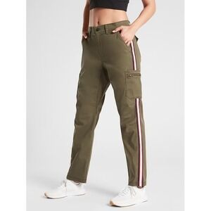 Athleta Summit Cargo Pants Womens 6 Olive Green Utility Casual Gorpcore Outdoors